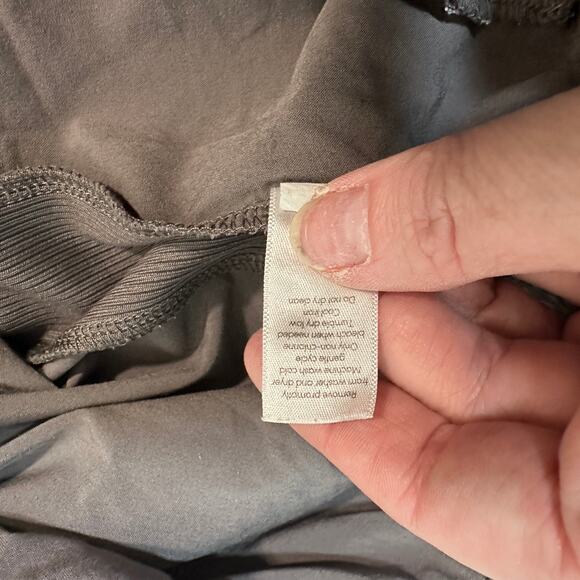 Athleta Grey Athleisure Pants | Sz 12 | Ribbed Side Pockets | Pull-On | Stretch - Picture 9 of 9